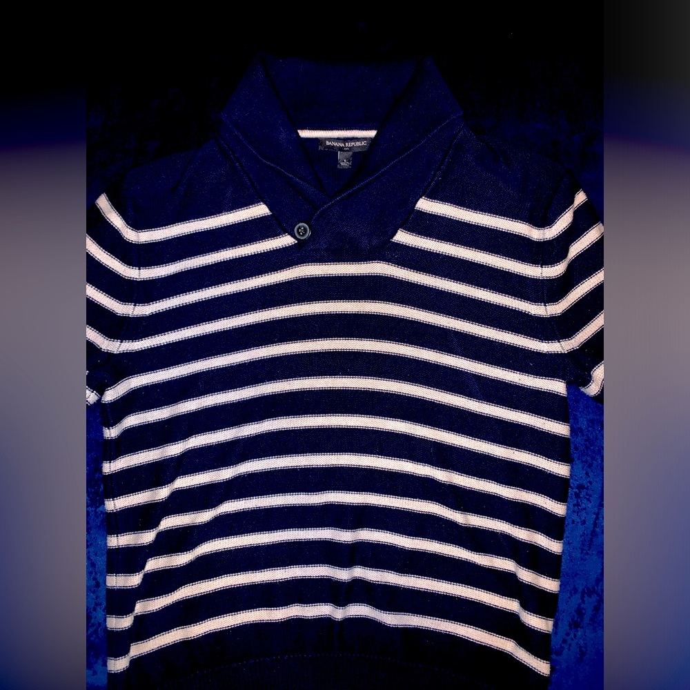 BANANA REPUBLIC 🍌 | Striped | One button | Collar | Sweater